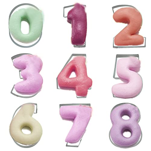 Comais Number Shaped Cookie Cutters Stainless Steel 9Pcs 4in Round Corners - size: 4-Inch Round Corners