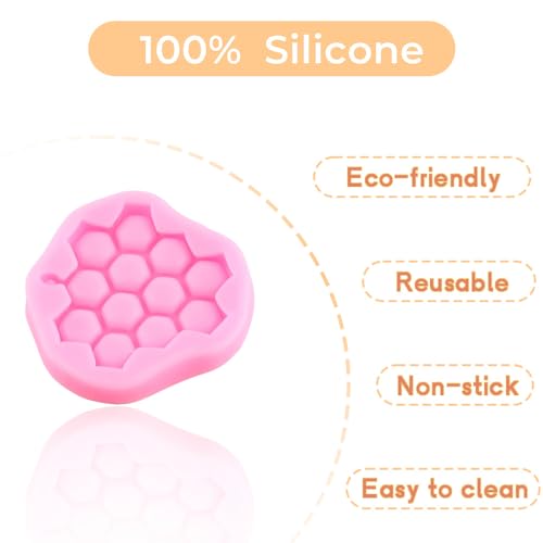 Honeycombs Bees Fondant Molds Bumble Bee Silicone Mold for Chocolate Candy Cakes Decoration Gum Paste Set Of 4
