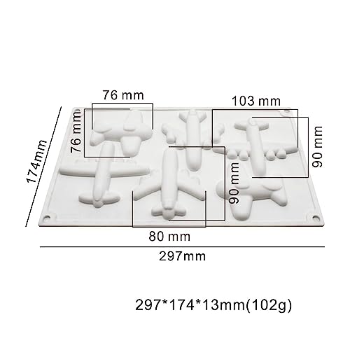 Silicone Mold for Cake DIY Baking Chocolate Eco-Friendly Cake Mold Candy Chocolate Cake Mould Baking DIY Kitchen Accessiories (Aircraft P_11.88 X6.96 X0.52 inch) - size: Aircraft P_11.88 X 6.96 X 0.52 inch