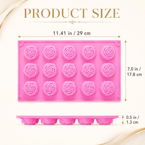 2 Pcs 20 Cavity Rose Silicone Molds - color: Small Rose 2Pcs