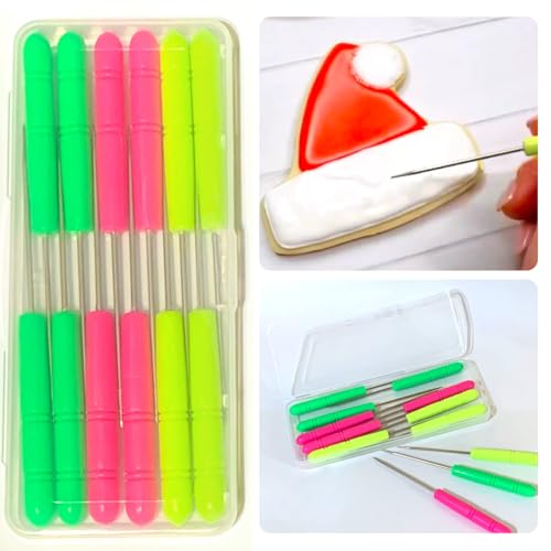 Cookie Scribe Sugar Stir Needle 12PCS with Storage Box
