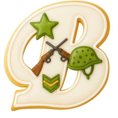 Mighty Gadget Fancy Cursive Letter A to Z Cookie Cutter - 4" Tall Alphabet Baking Mold (Random Color) (B) - color: B
