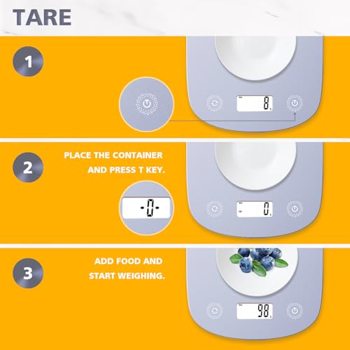 Digital Food Scale 11 lbs / 0.1 oz, Digital Kitchen Scale - color: Purple