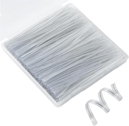 Clear Twist Ties 300Pcs, 5 Inch Metal Wire Twist Ties for Bread Bags, Treat Bags, Garden Plants, Gift Wrapping, Crafts, Reusable Transparent Bag Ties for Home, Office, and Baking