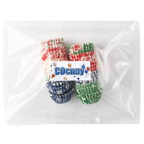 COcnny 600pcs Christmas Ugly Sweater Mini Cupcake Liners, Small Muffin Wrap - style: Mini Christmas Sweater