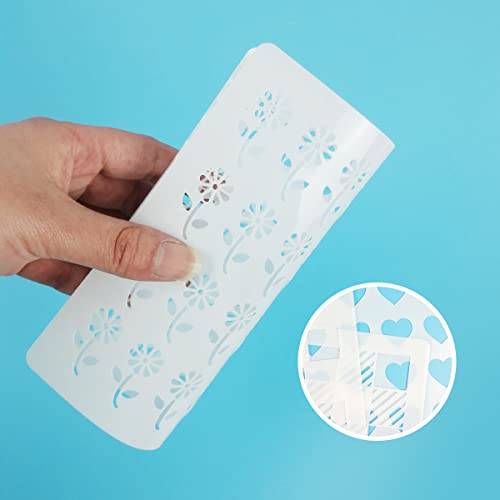 6x6in Cookie Stencils for Royal Icing Cookies Sugar Cookie, 16 Pcs Reusable Plastic Biscuit Cake Stencils with Checkered Buffalo Plaid Star Dots Shape for Airbrush Baking Craft Drawing DIY Art Decor - style: Line Style 1