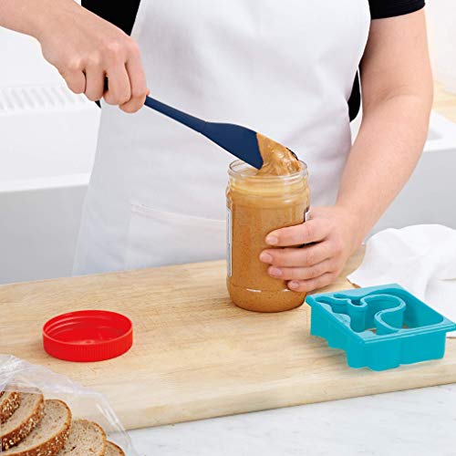Tovolo Flex-Core Silicone Jar Scraper 11 Inch Spatula, Deep Indigo - color: Deep Indigo