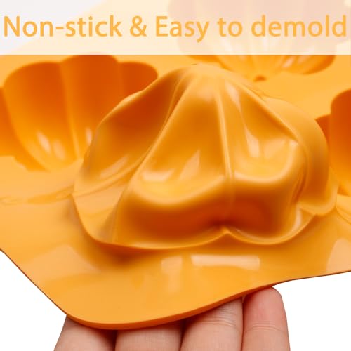 Silicone Pumpkin Mold for Baking, Candy, Soap, Set of 2
