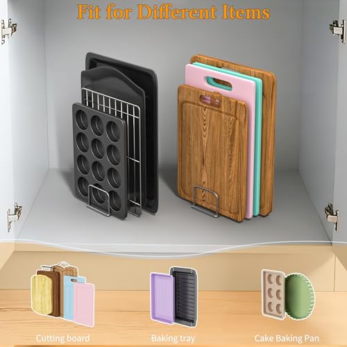 Cutting Board Organizer Holder Stand, Stainless Steel, 1PC(1.0in)