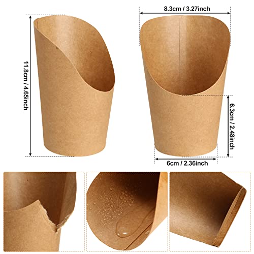 Honeydak 150 Pcs Charcuterie Cups French Fry Paper Holder Bulk 14oz