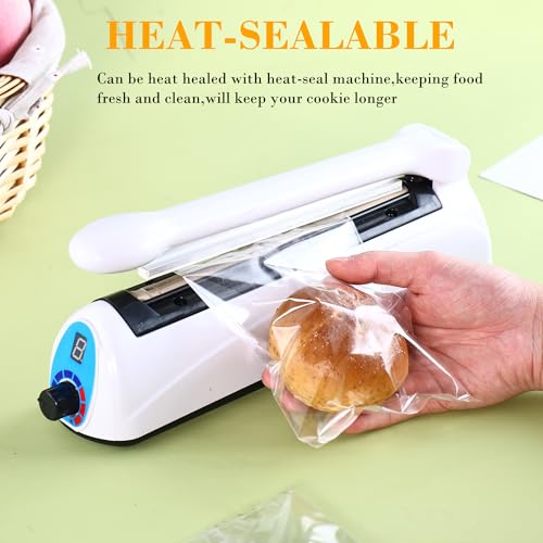 100Pcs 5x7 Clear Individual Cookie Bags, Heat Seal Bag - color: Clear, size: 5 x 7
