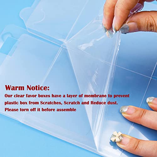 XP-ART 30Pack Clear Favor Boxes 4''X4''X4'' Plastic Gift Box - size: 1 Count (Pack of 30)