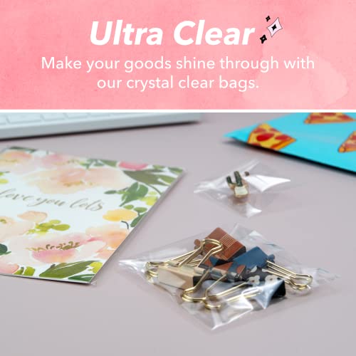 6x9 Self Sealing Cellophane Bags (1000 Pack) - Clear Cookie Bags - size: 6" X 9"
