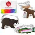 Ann Clark Mountain Wildlife Cookie Cutter Set of 3, Made in USA