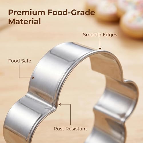 Flower Cookie Cutter Set - 6Pcs Flower Shaped Cookie Cutter, Stainless Steel Cookie Cutters, Baking Tool for Homemaking Cookie, Cake, Fruit, Sandwiches - color: D