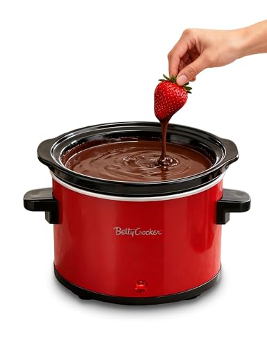Betty Crocker 0.7-Quart Mini Slow Cooker & Chocolatier, BC-2555R, Red - size: 0.7 Quarts