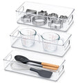 3 Pack Baking Supplies Storage Containers,Cookie Cutter Storage with Handles,Stackable Bakeware Organizer Storage Bins,BPA Free Baking Accessories,Kitchen,Pantry Storage and Organization Box
