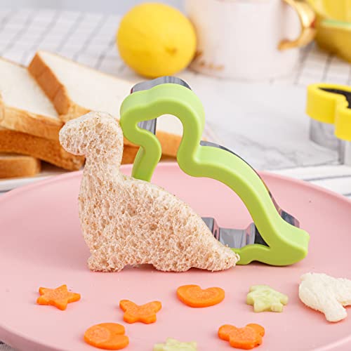 Nifogo Dinosaur Cookie Cutters 9 Pcs - color: E-Purple Green 9pcs