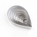 Rose Cutter Set Penta Angel 10Pcs Stainless Steel Flower Petal Fondant Teardrop Shaped Cake Cookie Pastry Baking Mold for Cupcake Topper Decoration (10)