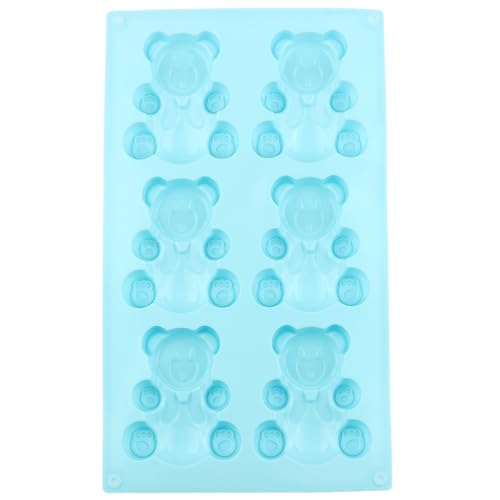 6 Cavity Bear Silicone Candy Molds - color: Style E