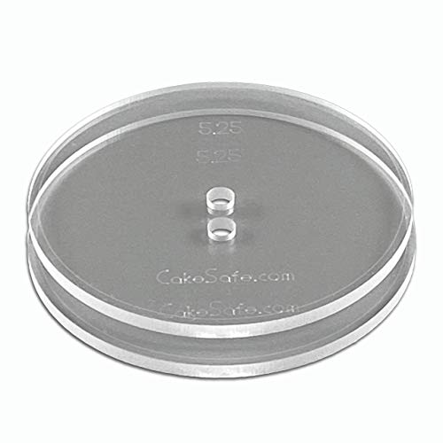 CAKESAFE – 2-5.25” Clear ¼” Acrylic Disks – Perfect Icing Tool to Smooth the Buttercream on Your Cakes - size: 5.25" Set