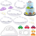 Cloud Cookie Cutter,Fluffy Cloud Fondant Car Cookie Cutters Cake Mold 7Pcs