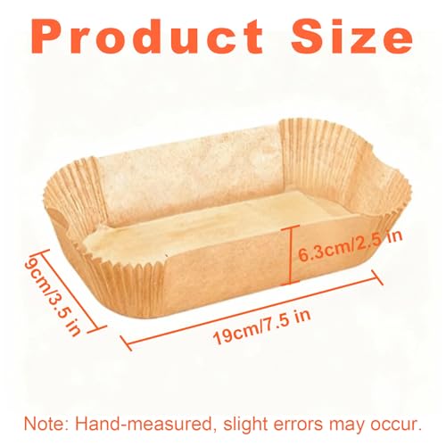 9x5 Inch Loaf Pan Parchment Paper Liners, Disposable Rectangle Bread Pan Liners, Non-Stick Precut Bread Baking Sheets for Baking Toast Sourdough Cakes Banana Bread (Brown, 100 Pcs)