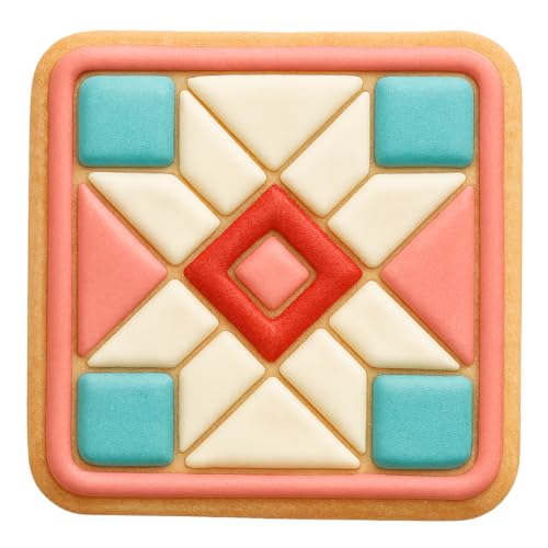 Crafty Quilt Block Cookie Cutter - 4x4" Premium Geometry Baking Tool