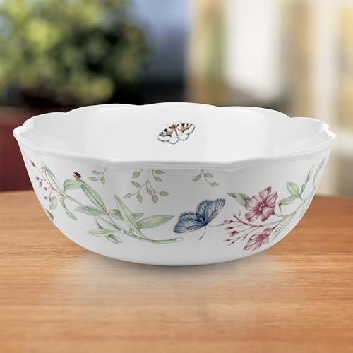 Lenox Butterfly Meadow Large Porcelain Serving Bowl - style: Serving Bowl
