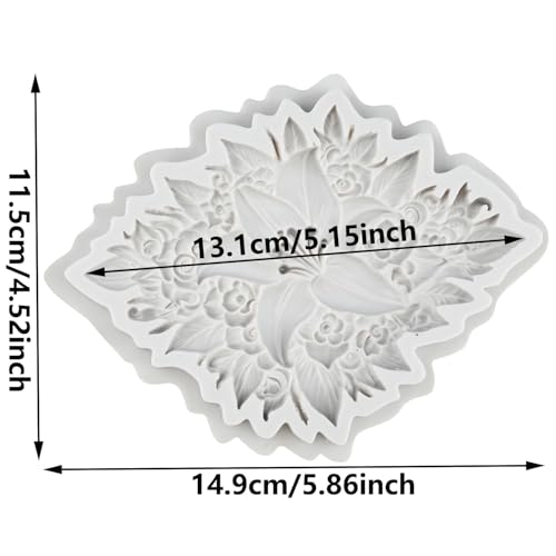 Lily Flower Silicone Mold Flower Fondant Molds Flowers Mold - color: Style G