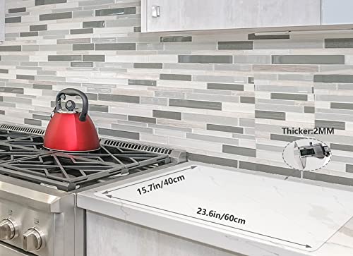 emolife Silicone Mats for Kitchen Counter, Silicone Mat, 23.6 by 15.7 Inch - color: White Translucent