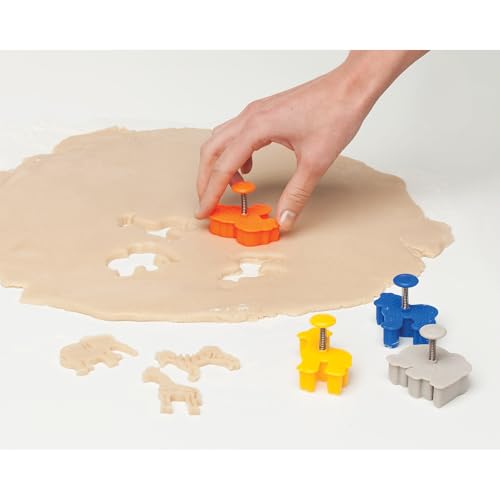 Mrs. Anderson’s Baking Animal Cracker Cookie Cutters, BPA Free, Set of 8 - style: Giraffe, Elephant, Lion- Set/2