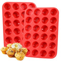CAKETIME Silicone Mini Muffin Pan, 24 Cups Mini Cupcake Pans Silicone Muffin Tin for Baking Nonstick 2 Pack - size: 24-Cup Mini