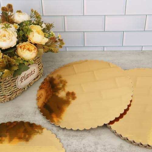 55 Pack 10 Inch Gold Cake Boards, Rounds Cake Cardboard - size: 55 Pack 10 Inch Gold Rounds