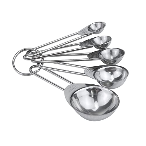 Antrader 5Pcs Measuring Spoons Set-1/8 tsp, 1/4 tsp, 1/2 tsp,1 tsp & 1 tbsp