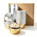 5 oz Mini Dot Cake Pans with Lids, 60 Pack Individual Muffin Pans
