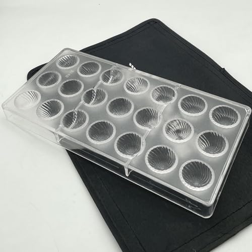 Polycarbonate 21 Cups Chocolate Bomb Mold Spiral Bullet Chocolate Bon Bon Mould Injection PC Solid Plastic Jelly Candy DIY Molds