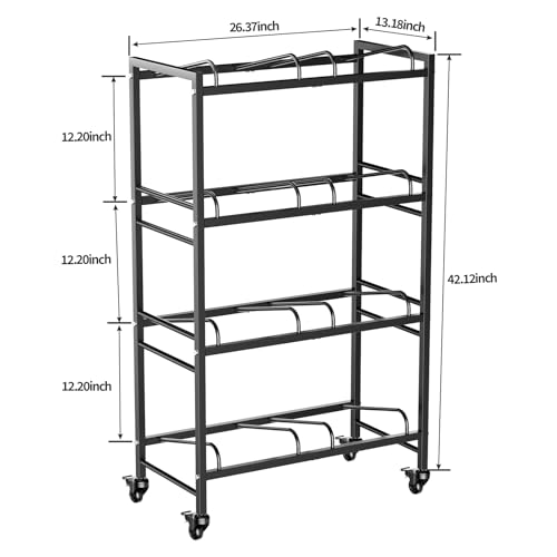 5 Gallon Water Jug Holder, 4-Tier Heavy Duty Double Row Water Jug Stand - size: 4 Tier-Double Row