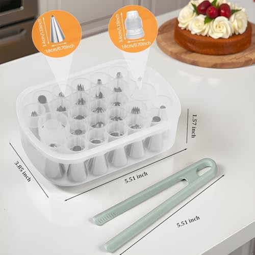 Cake Decorating Supplies Set, 27 Grids Storage Box