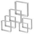 6PCS Square Cookie Cutter Set, Stainless Steel Square Cutter Cookie Cutters for Baking, Cookies, Biscuits 6 Sizes (1.5, 2, 2.5, 3, 3.5, 4 Inch)