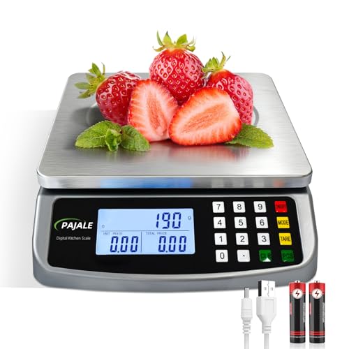 66lb/30kg food scale grams and ounces, Large Digital Kitchen Scales - color: DARK GRAY 30KG