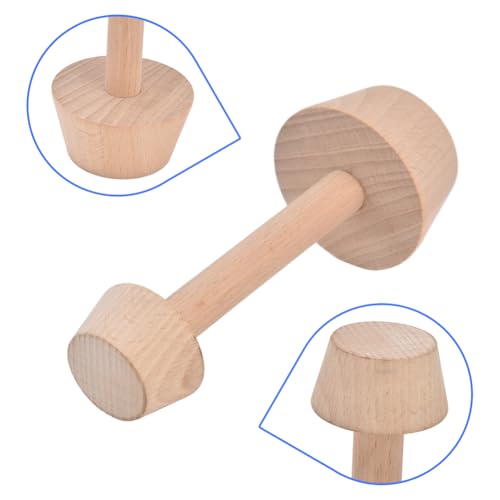 Wooden Tart Tamper, Double Side Pastry Press Tool for Mini Pan Dough
