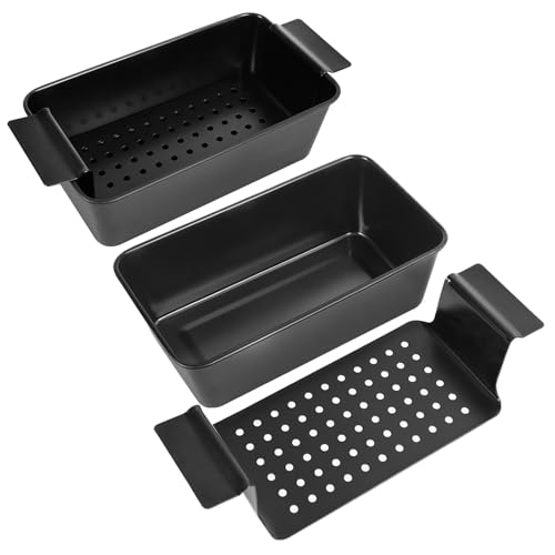 Meatloaf Pan with Drain Tray, 2 Pack Meat Loaf Pan with Drip Tray