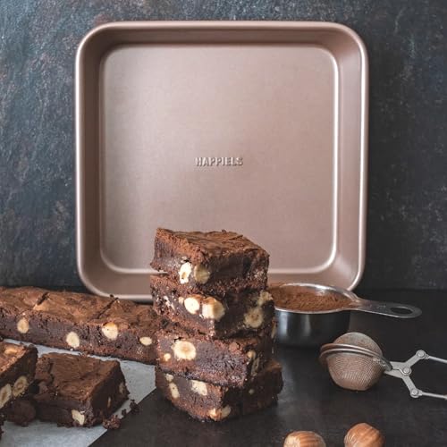 HAPPIELS 9 x 9 inch Square Baking Pan Nonstick, PFOA & BPA Free - style: 9x9'' Pan