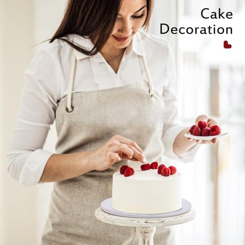 10-Pack Round White Cake Drum Board 10 Inch Sturdy 1/2 Inch Thick Full Wrap Edge Cake Base for Heavy Tiered Cakes(10" White) - color: White, size: 10"