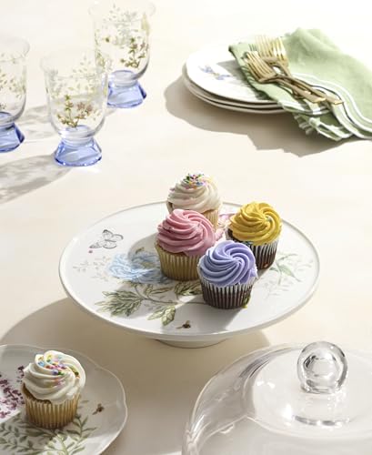 Lenox Butterfly Meadow 25th Anniversary Porcelain Cake Stand - style: Cake Platter