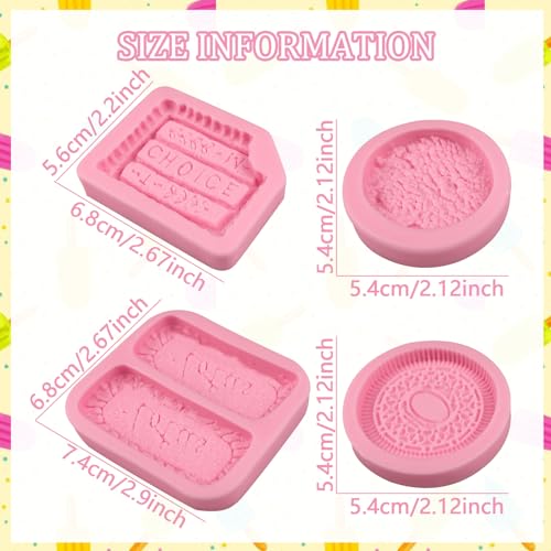 4 Pcs Biscuit Silicone Molds Cookies Chocolate Candy Fondant Molds - color: F-24