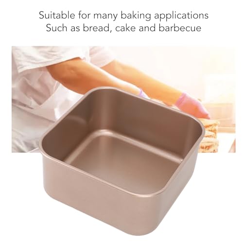 Deep Cake Pans For Baking Pan Deep Square Stick Proof Stackable Thickened Carbon Steel Baking Sheet for Cake Bread Barbecue (Small 17 * 17 * 8cm/6.7 * 6.7 * 3.1in) - size: S 6.7 x 6.7 x 3.1 inches