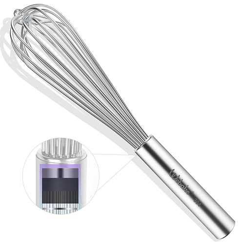 Webake 14 Inch Commercial Whisk, 304 Stainless Steel Large Whisk, Extra-Thick 2.5mm Wires, Professional Kitchen Tool for Mixing, Beating, Blending - size: 14Inch