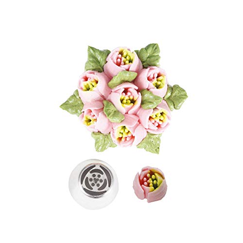 27 Pieces Small Stainless Steel Russian Flower Icing Tips Kit - color: SILVER MRF0059